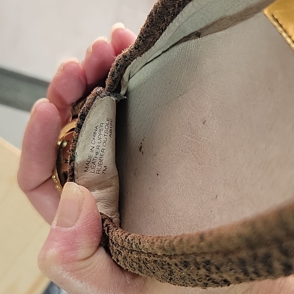 Michael Kors sz7 Leather Snakeskin Texured Ballet Flats - Picture 8 of 8